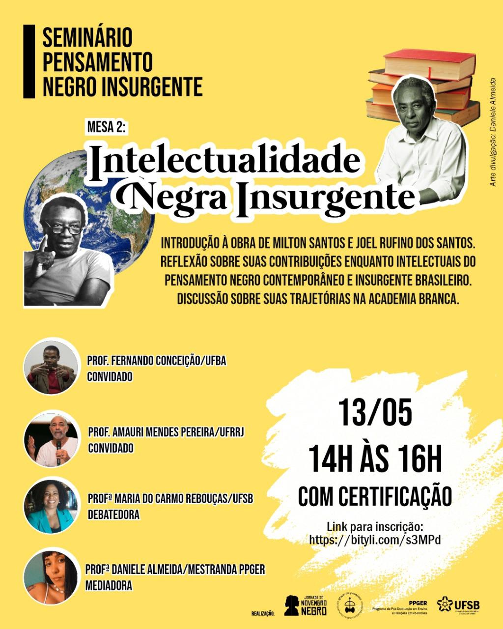 Intelectualidade insurgente. PNC seminário