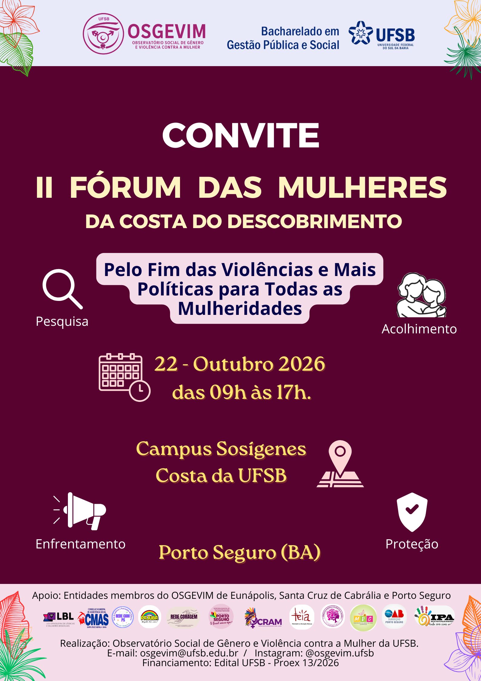 convite cartaz II Fórum das Mulheres