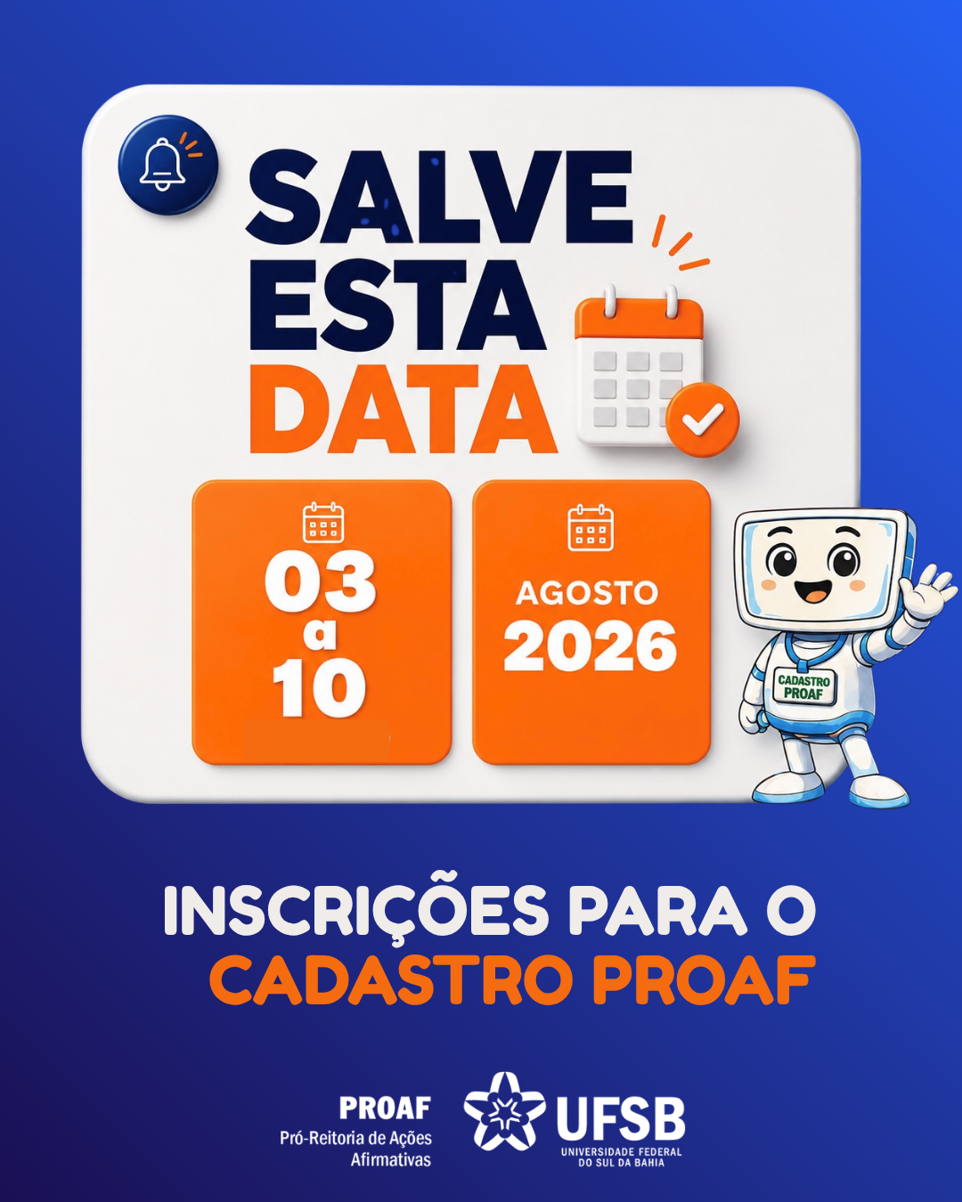 Cadastro PROAF 2026.2 2