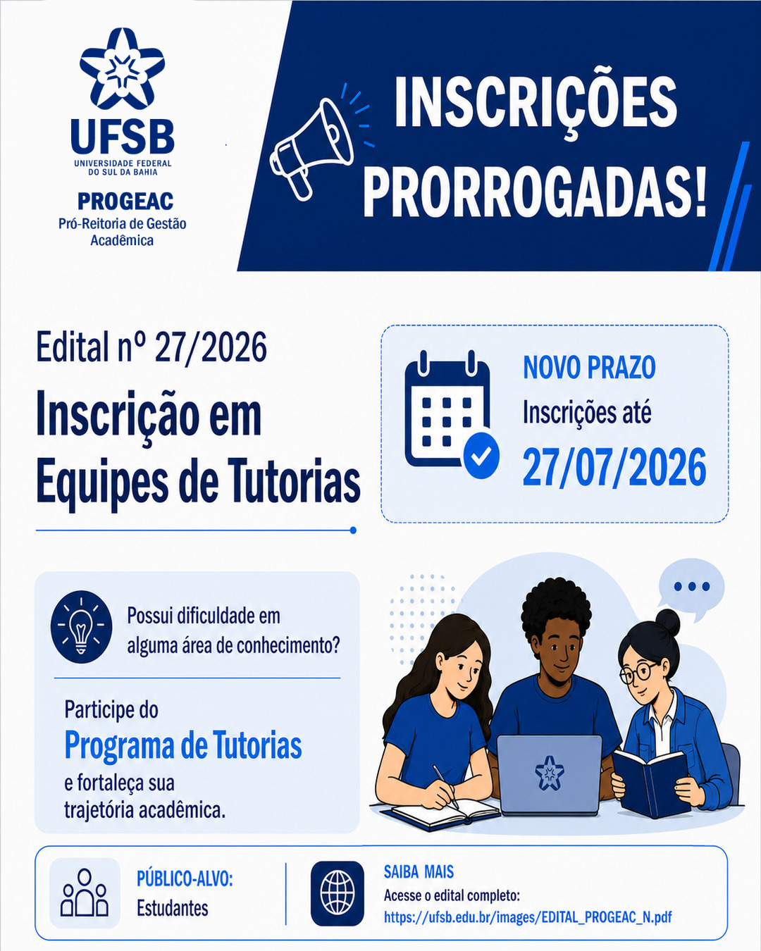Tutorias Prorrogação